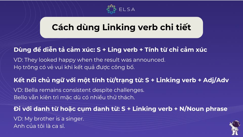 Cách dùng Linking verb chi tiết Cách dùng Linking verb chi tiết