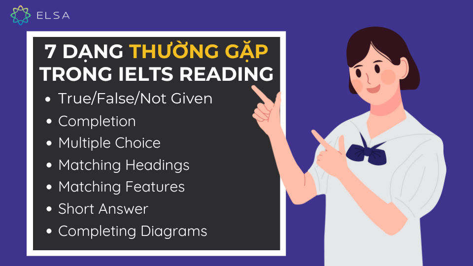 7 dạng đề thường gặp trong IELTS Reading