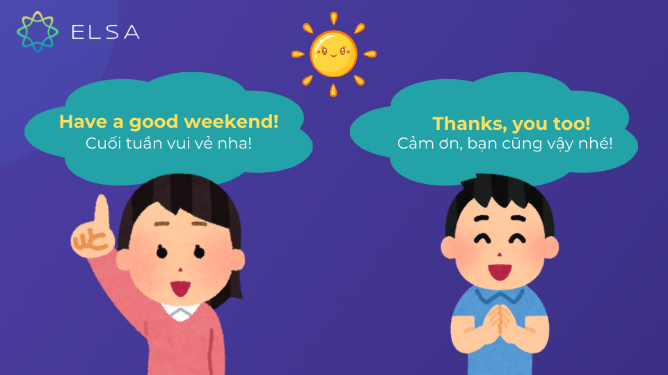Ví dụ chúc cuối tuần vui vẻ Ví dụ chúc cuối tuần vui vẻ