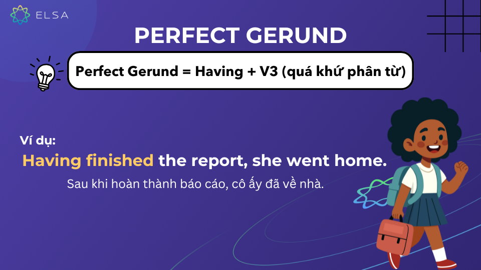 Perfect gerund - Danh động từ hoàn thành Perfect gerund - Danh động từ hoàn thành
