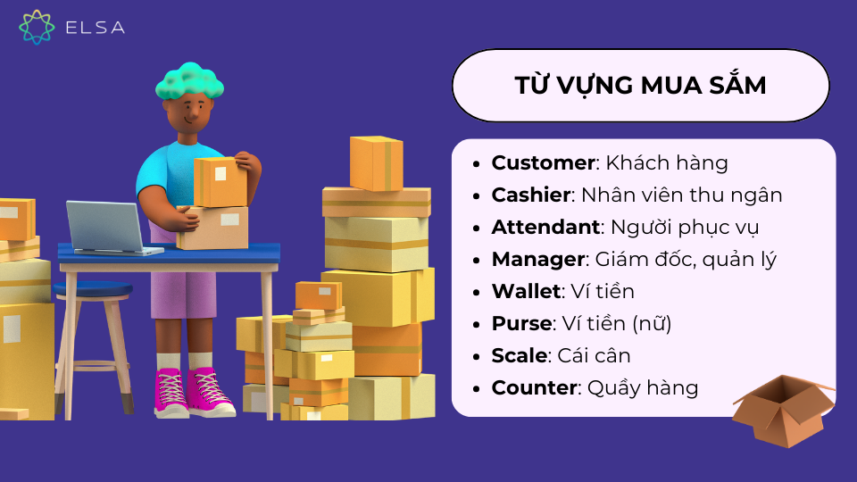 Từ vựng về mua sắm thông dụng nhất