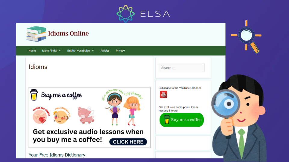 Tra cứu thành ngữ tiếng Anh tại website Idioms Online Tra cứu thành ngữ tiếng Anh tại website Idioms Online