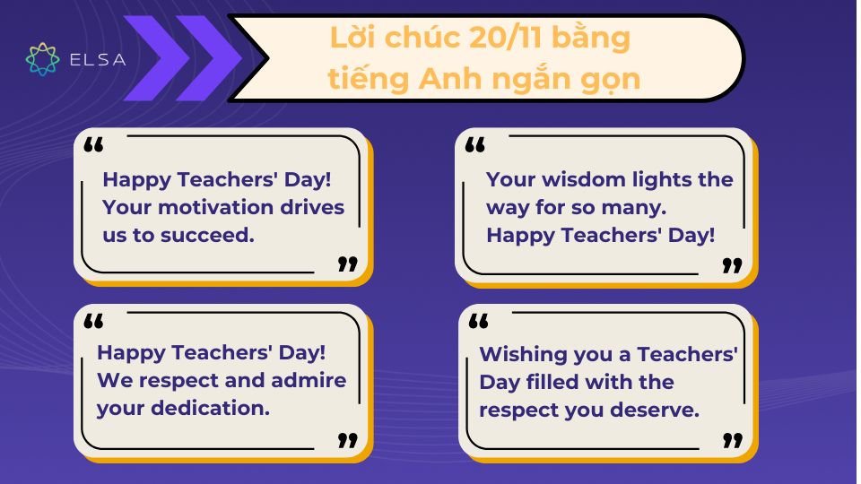 Lời chúc 20/11 bằng tiếng anh ngắn gọn Lời chúc 20/11 bằng tiếng anh ngắn gọn