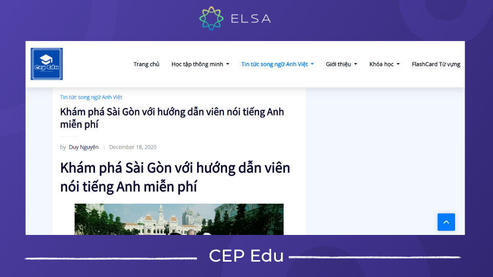 Nội dung các bài báo trên CEP Edu đa dạng, phù hợp với nhiều trình độ tiếng Anh khác nhau Nội dung các bài báo trên CEP Edu đa dạng, phù hợp với nhiều trình độ tiếng Anh khác nhau