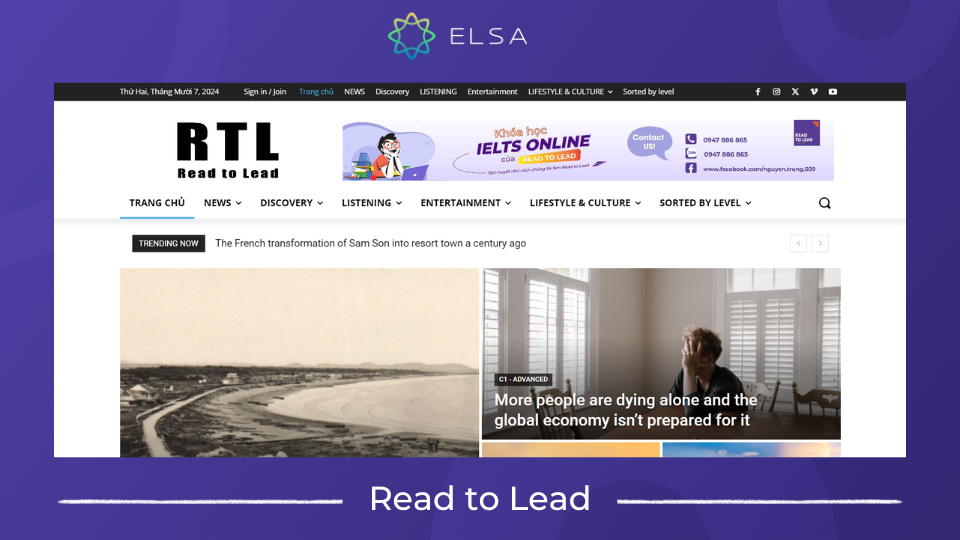 Trang web Read to Lead có nhiều chuyên mục hay giúp người đọc tránh nhàm chán Trang web Read to Lead có nhiều chuyên mục hay giúp người đọc tránh nhàm chán
