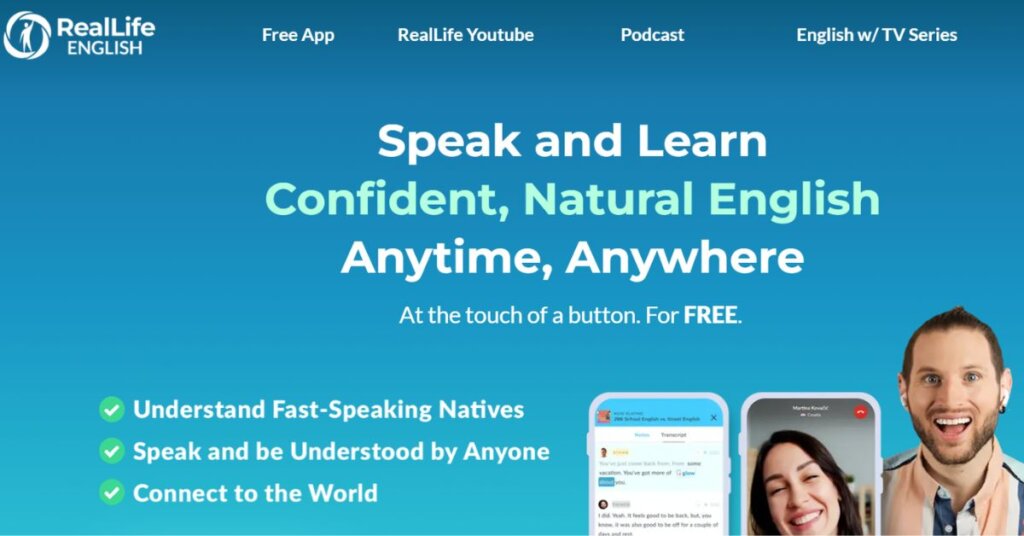 RealLife English là web học nói tiếng Anh miễn phí mà bạn nên tham khảo