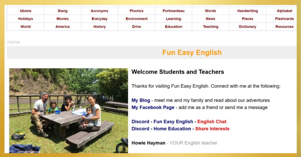 Fun Easy English là web học nói tiếng Anh miễn phí thú vị