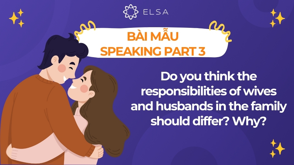 Do you think the responsibilities of wives and husbands in the family should differ? Why? Do you think the responsibilities of wives and husbands in the family should differ? Why?