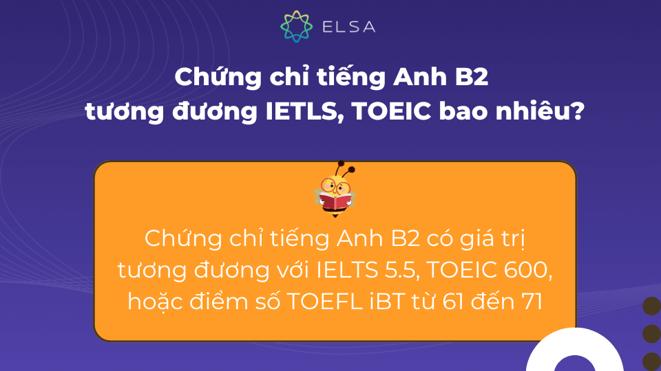 Chứng chỉ tiếng Anh B2 được công nhận tương đương với một số chứng chỉ quốc tế khác Chứng chỉ tiếng Anh B2 được công nhận tương đương với một số chứng chỉ quốc tế khác