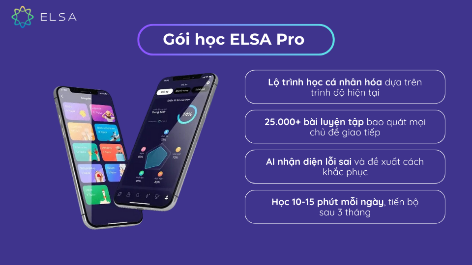 Gói học ELSA Pro có gì? Gói học ELSA Pro có gì?