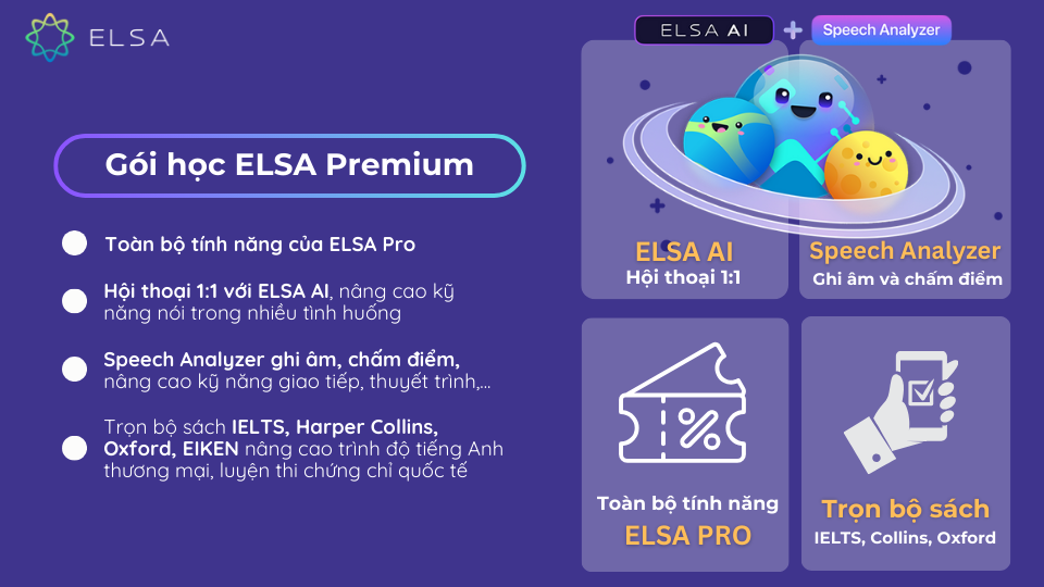 Gói học ELSA Premium có gì? Gói học ELSA Premium có gì?