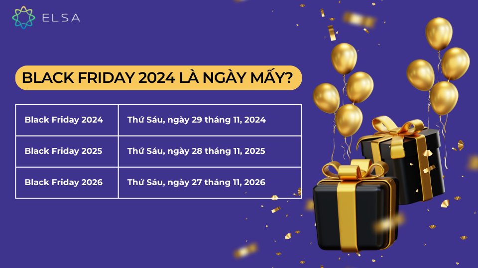 Black Friday 2024 là ngày mấy? Black Friday 2024 là ngày 29 tháng 11
