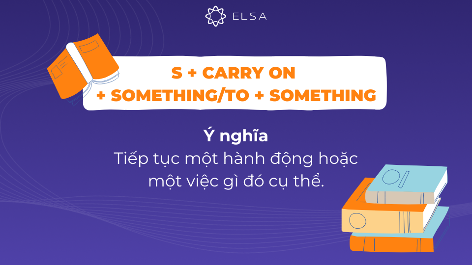 Cấu trúc Carry on something/to something Cấu trúc Carry on something/to something
