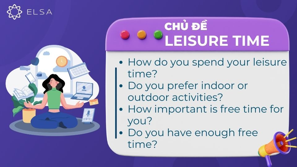 Câu hỏi chủ đề Leisure time
