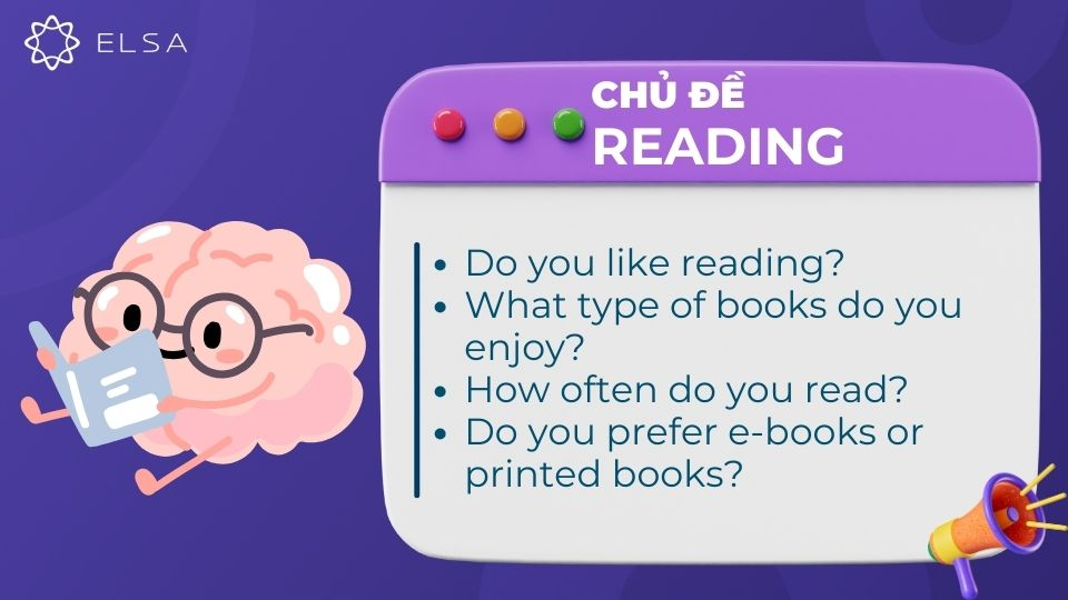 Câu hỏi chủ đề Reading