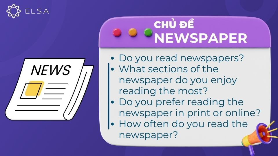 Câu hỏi chủ đề Newspaper 