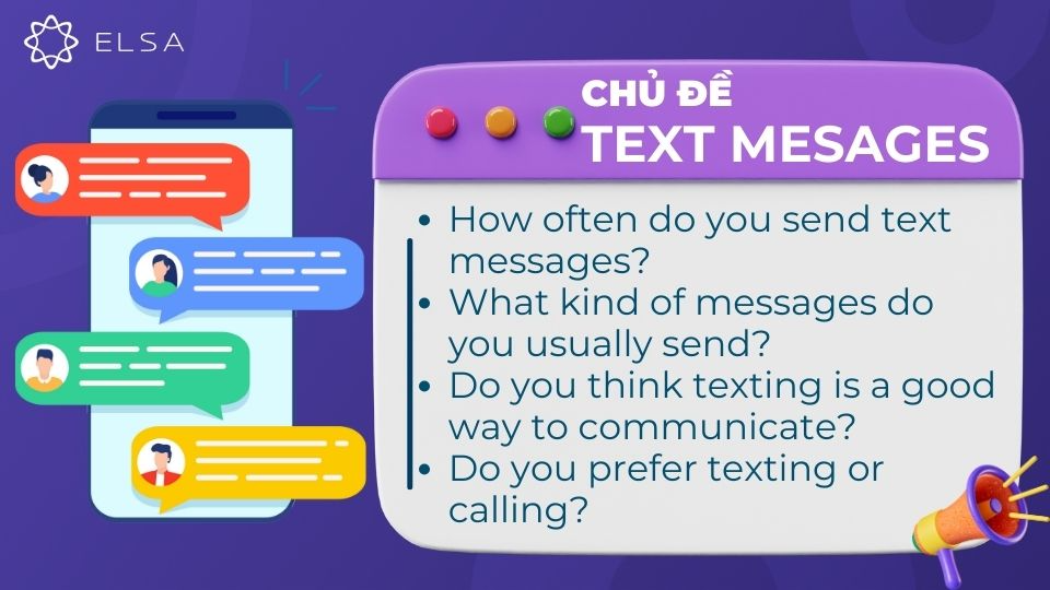 Câu hỏi chủ đề Text Messages 