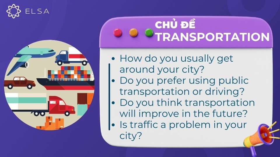 Câu hỏi chủ đề Transportation