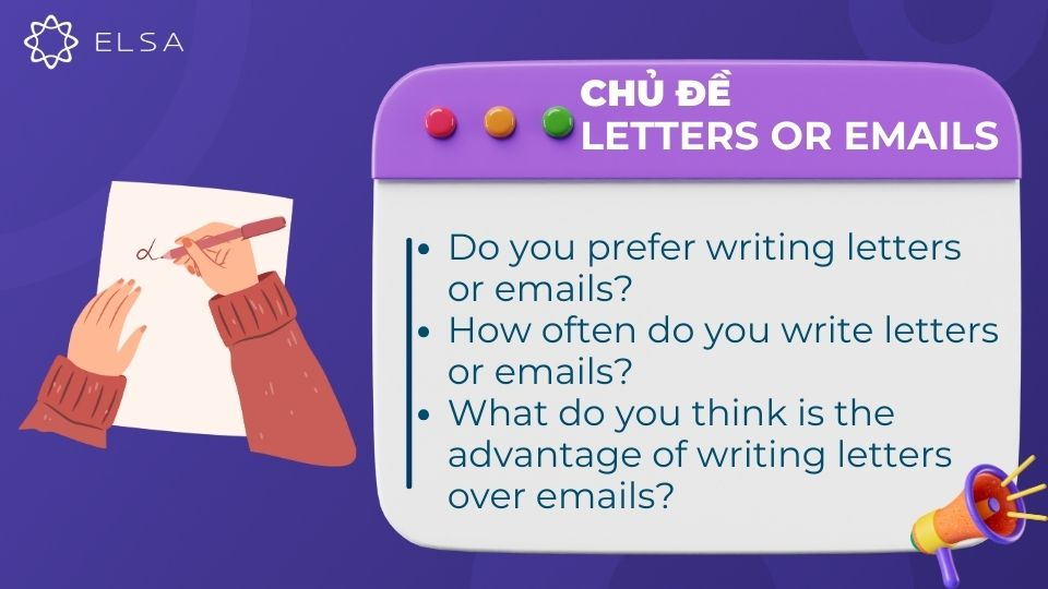 Câu hỏi chủ đề Letters or Emails