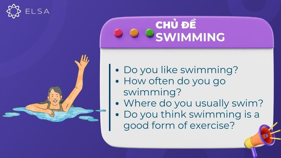 Câu hỏi chủ đề Swimming