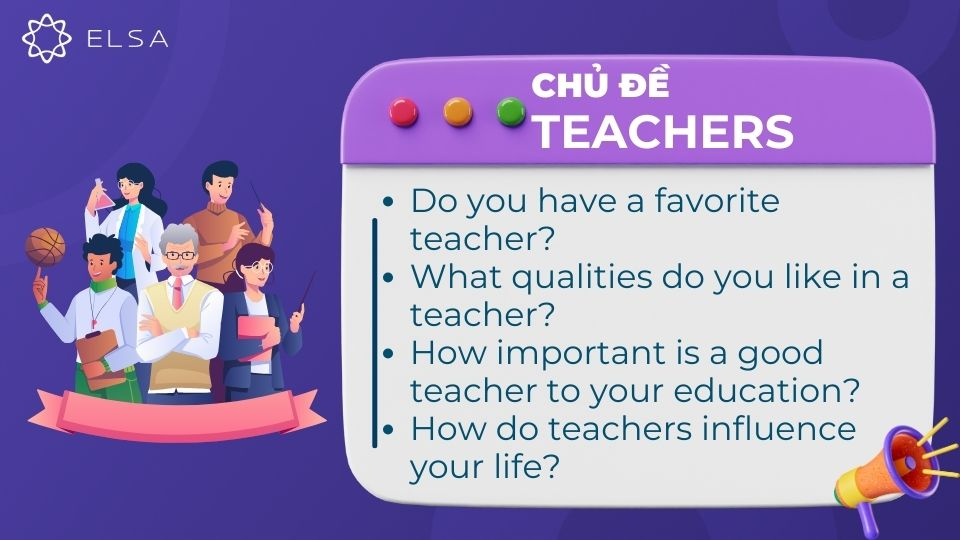 Câu hỏi chủ đề Teachers
