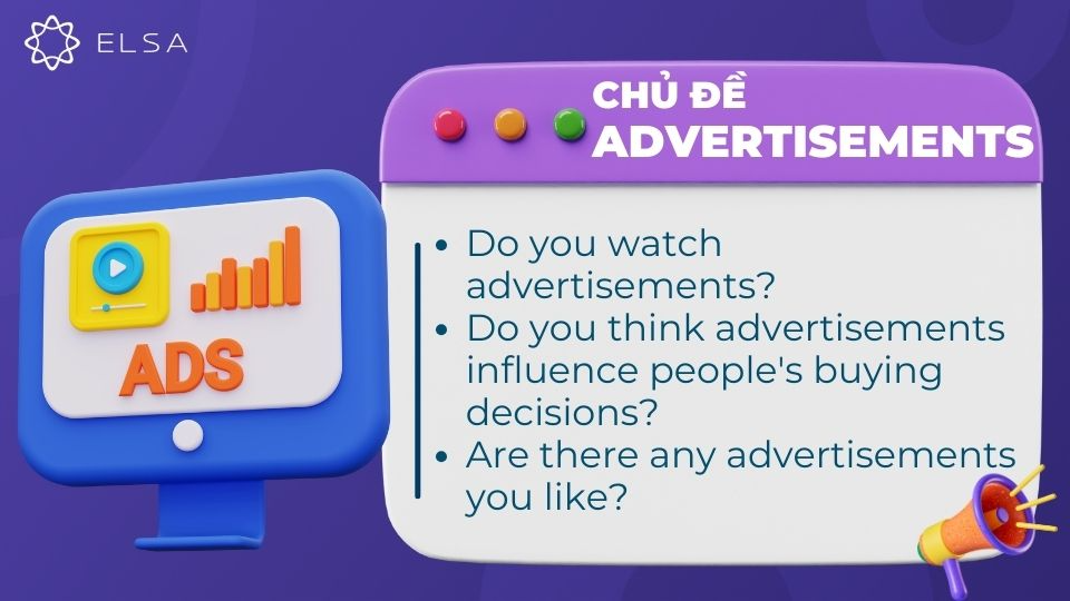 Câu hỏi chủ đề Advertisements