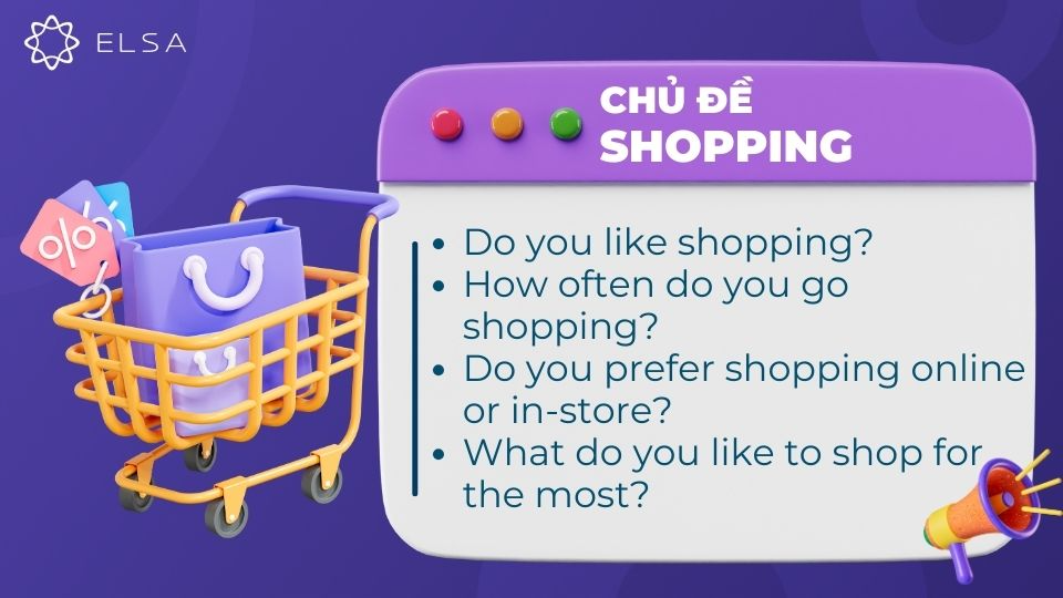 Câu hỏi chủ đề Shopping