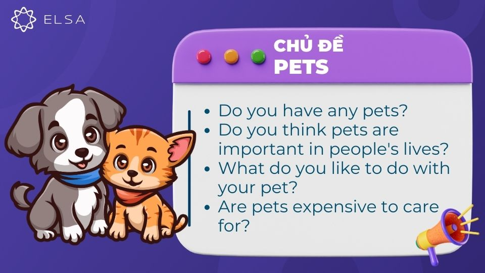 Câu hỏi chủ đề Pets