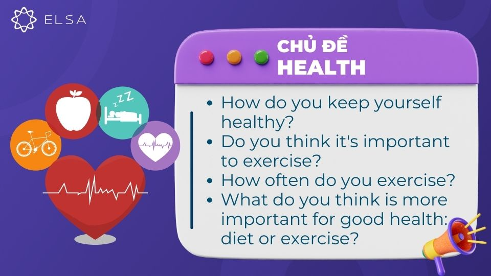 Câu hỏi chủ đề Health