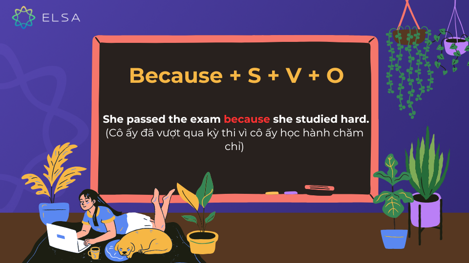 Cách dùng cấu trúc Because Cách dùng cấu trúc Because