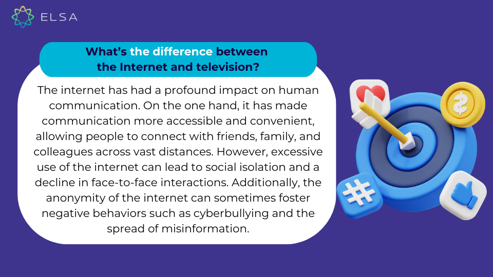 What’s the difference between the Internet and television? What’s the difference between the Internet and television?