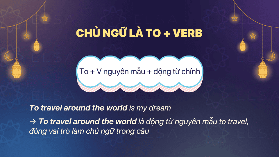 Chủ ngữ là To + Verb Chủ ngữ là To + Verb