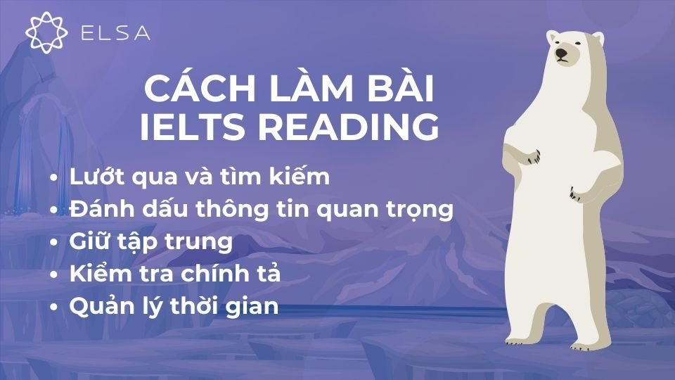 Một số bước làm bài tổng quan IELTS Reading Một số bước làm bài tổng quan IELTS Reading