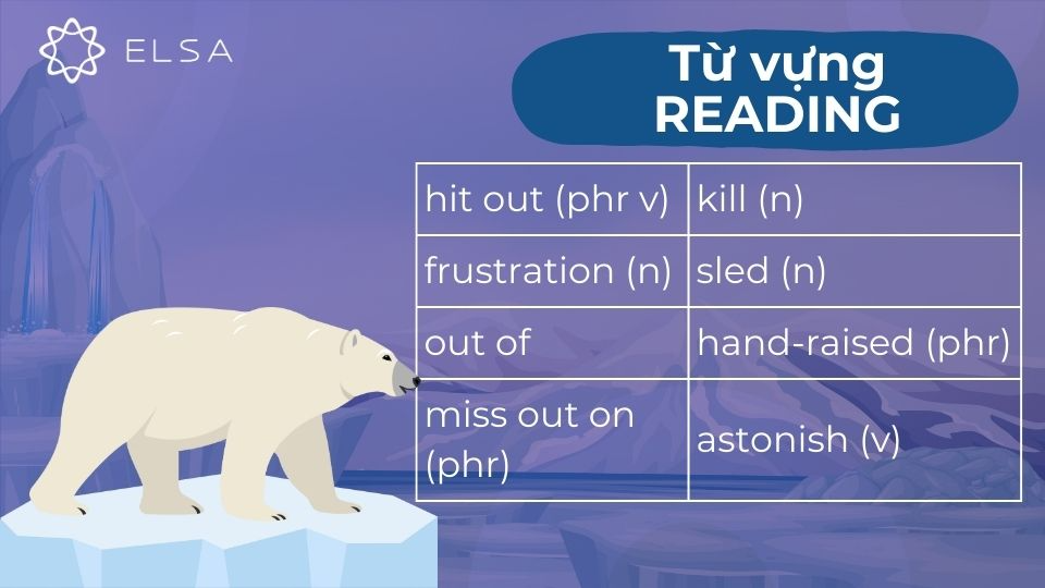 Một số từ vựng đoạn 7 bài Why We Need to Protect Polar Bears Một số từ vựng đoạn 7 bài Why We Need to Protect Polar Bears
