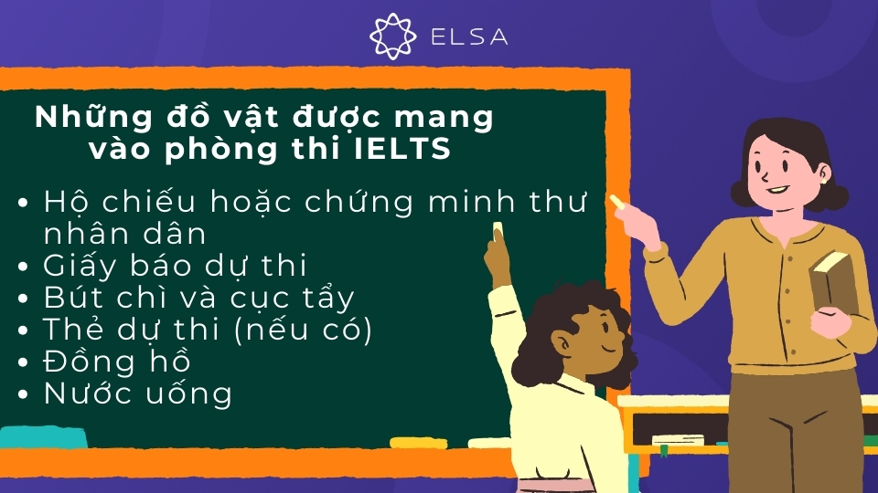 Danh sách những đồ vật được mang vào phòng thi IELTS Danh sách những đồ vật được mang vào phòng thi IELTS