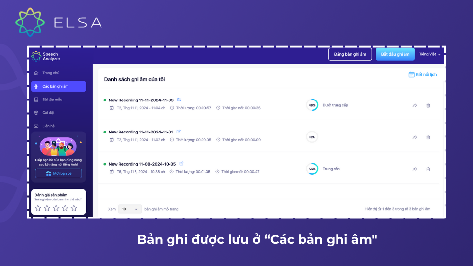 Xem các bản ghi tại phần Các bản ghi âm Xem các bản ghi tại phần Các bản ghi âm