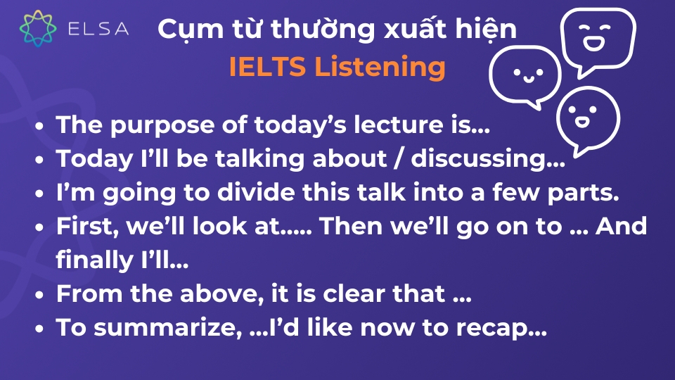 Các cụm từ thường gặp trong IELTS Listening Các cụm từ thường gặp trong IELTS Listening