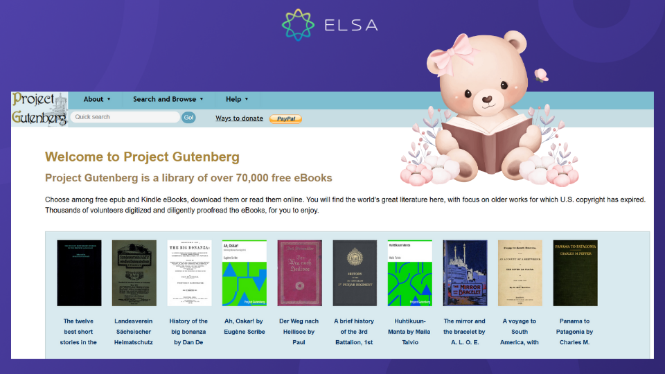 Website đọc sách tiếng Anh - Project Gutenberg Website đọc sách tiếng Anh - Project Gutenberg