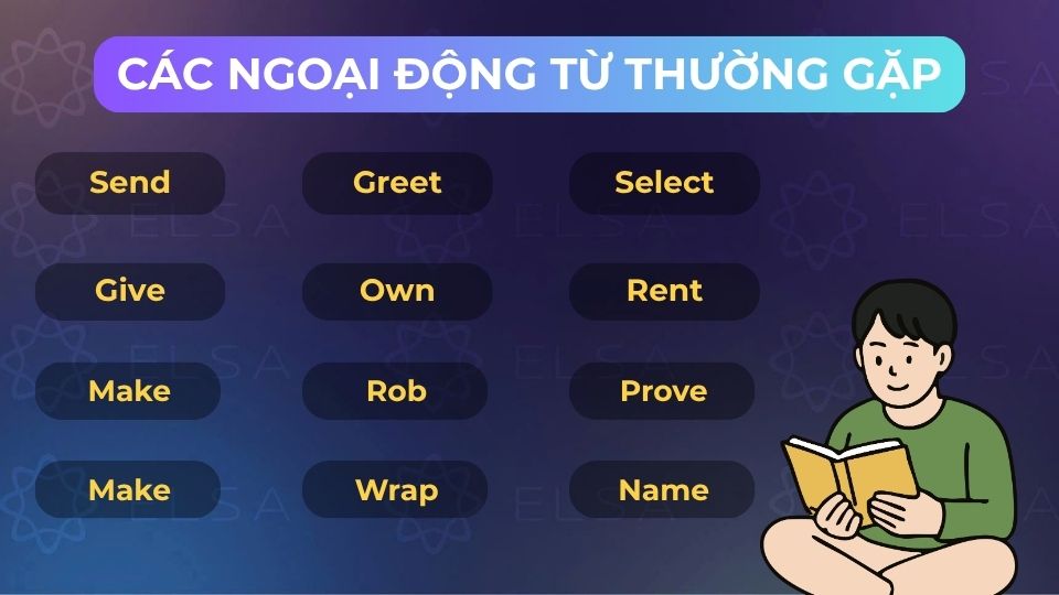 Một số ngoại động từ thường gặp