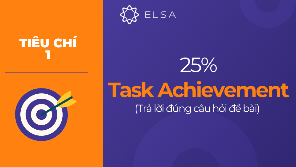 Task Achievement đánh giá khả năng bạn hiểu và trả lời đầy đủ các yêu cầu của đề bài