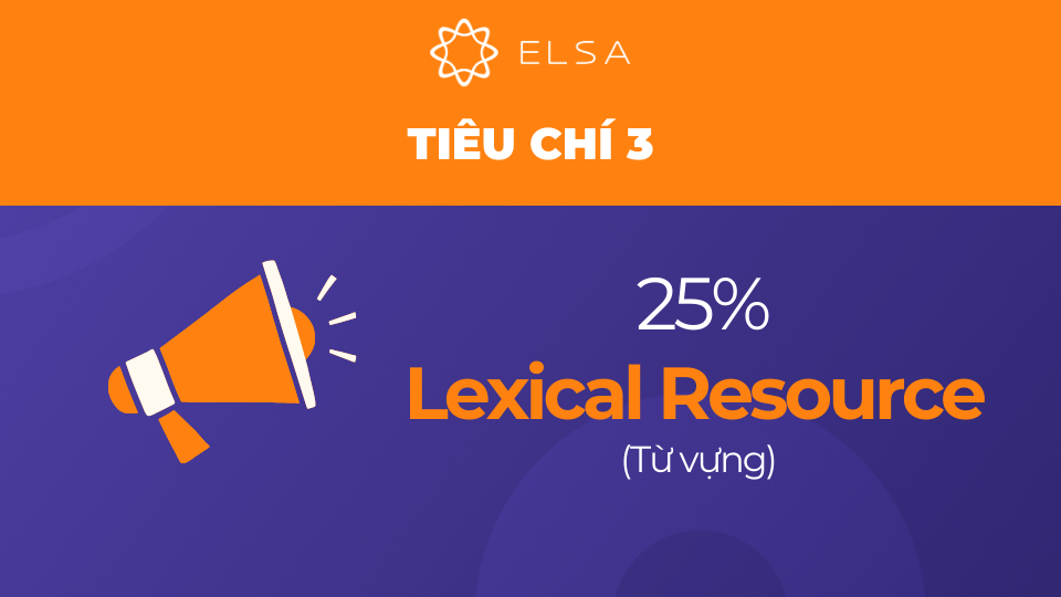 Tiêu chí Lexical Resource đánh giá khả năng sử dụng từ vựng đa dạng và phù hợp với ngữ cảnh bài viết