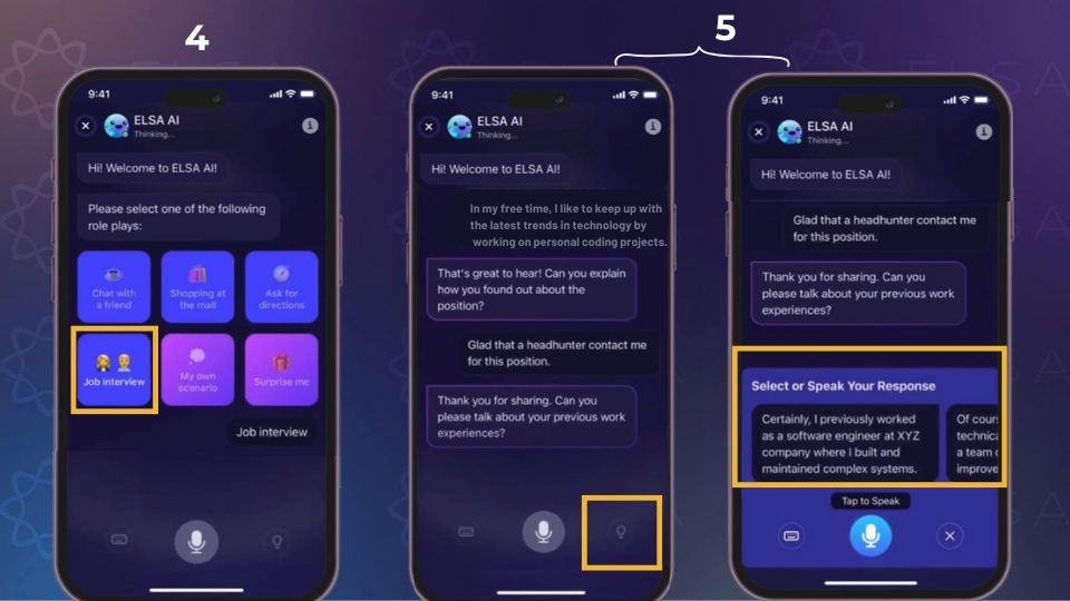 Cách sử dụng ELSA AI để học giao tiếp - bước 4, 5