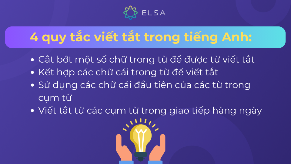Quy tắc viết tắt trong tiếng Anh bạn cần nắm rõ Quy tắc viết tắt trong tiếng Anh bạn cần nắm rõ
