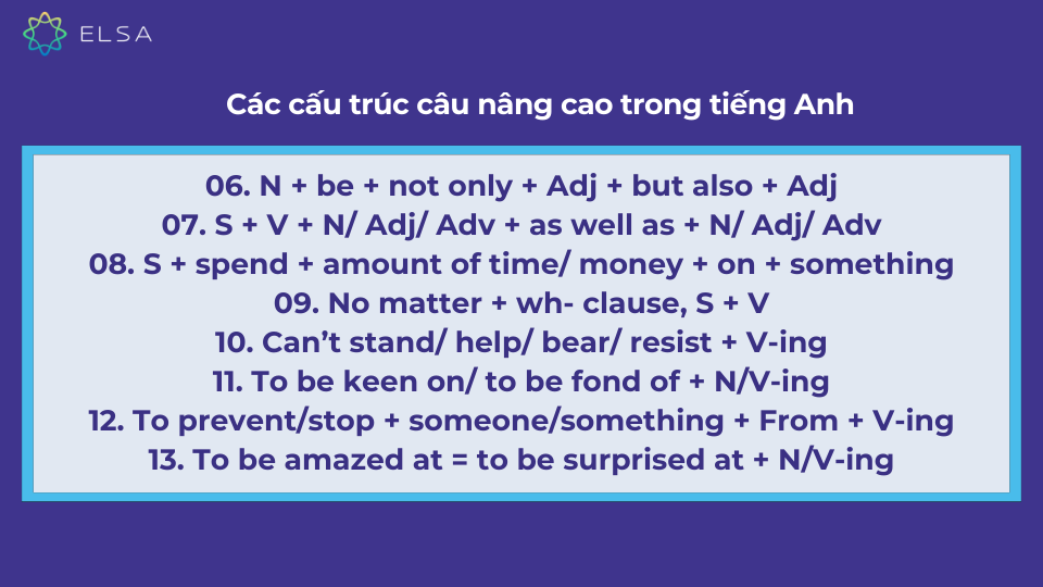 Một số cấu trúc câu nâng cao trong tiếng Anh Một số cấu trúc câu nâng cao trong tiếng Anh