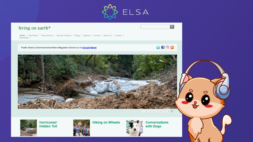 Website nghe chép chính tả tiếng Anh - Living on Earth Website nghe chép chính tả tiếng Anh - Living on Earth