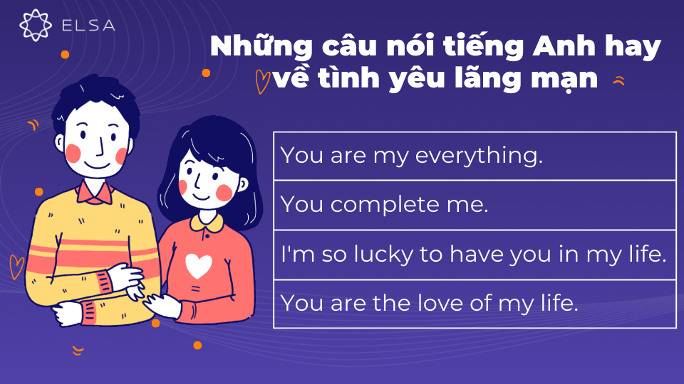 Những câu nói tiếng Anh lãng mạn giúp bạn bày tỏ tình cảm một cách ngọt ngào và đáng nhớ Những câu nói tiếng Anh lãng mạn giúp bạn bày tỏ tình cảm một cách ngọt ngào và đáng nhớ