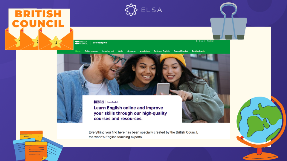 Website British Council Giao diện website của British Council