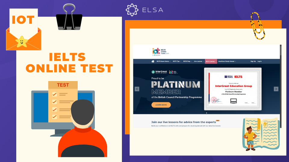 Website IELTS Online Test Giao diện của website IELTS Online Test