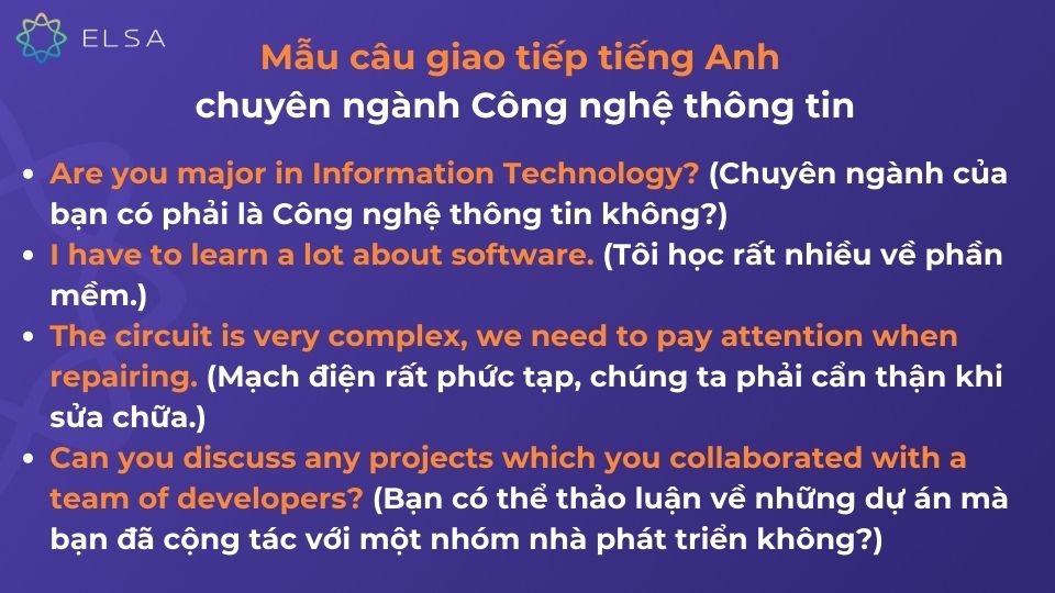Mẫu câu giao tiếp tiếng Anh chuyên ngành Công nghệ thông tin Mẫu câu giao tiếp tiếng Anh chuyên ngành Công nghệ thông tin