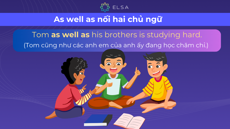 Ví dụ về as well as nối hai chủ ngữ Ví dụ về as well as nối hai chủ ngữ